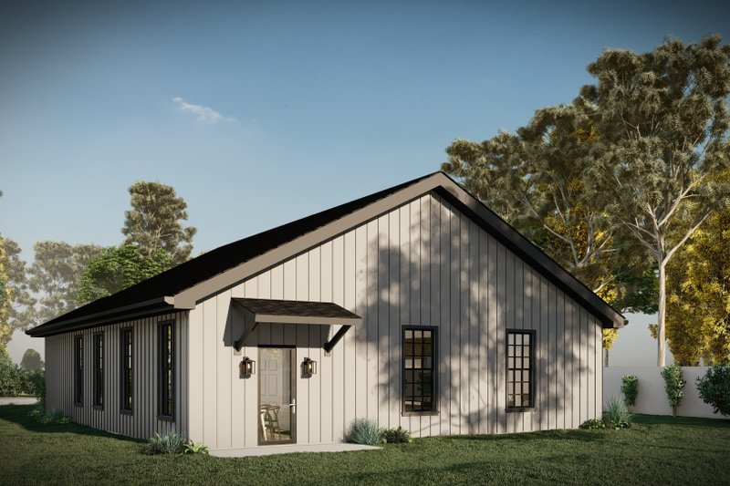 House Plan Design - Exterior - Rear Elevation for Country House Plan #1110-3 - 3 bed, 2 bath