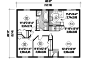 Classical Style House Plan - 3 Beds 1 Baths 1200 Sq/Ft Plan #25-4819 