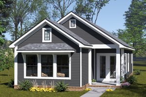 Home Plan - Exterior - Front Elevation for Cottage House Plan #513-2441 - 2 bed, 2 bath