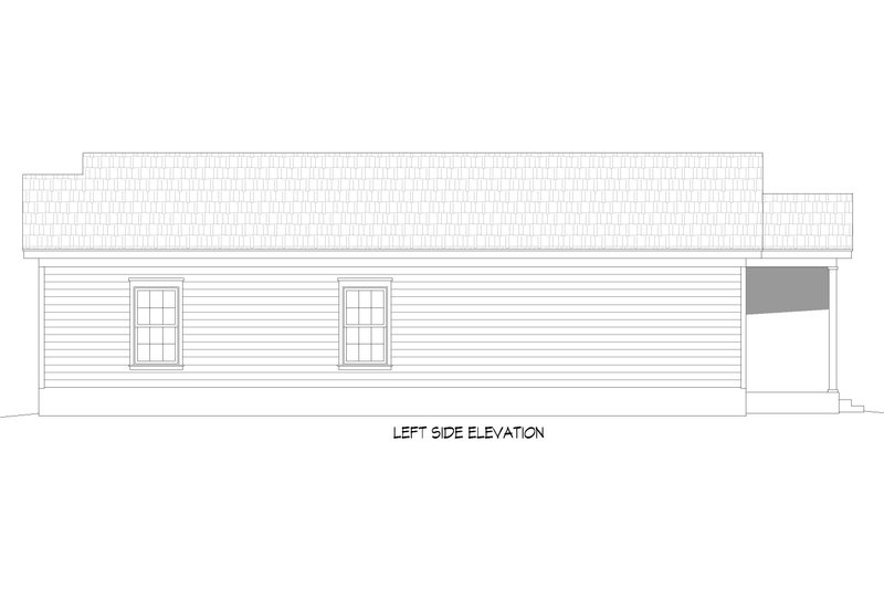 House Blueprint - Exterior - Other Elevation for Country House Plan #932-1410 - 3 bed, 2 bath