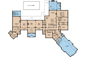 Floor Plan - Main Floor for European House Plan #923-69 - 4 bed, 4.5 bath