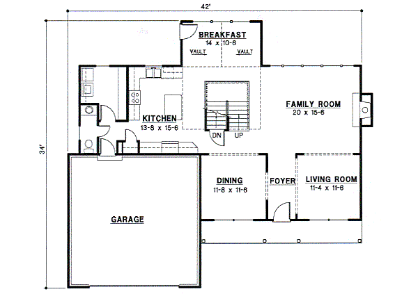 Traditional Floor Plan - Main Floor Plan #67-534