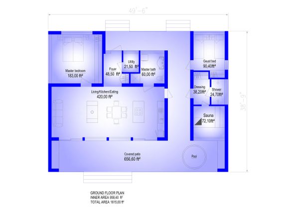 Modern Floor Plan - Main Floor Plan #549-24
