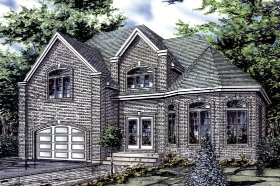 Exterior - Front Elevation for Traditional House Plan #138-389 - 3 bed, 2.5 bath