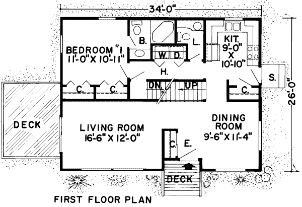 Contemporary Floor Plan - Main Floor Plan #312-209