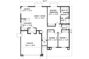 Adobe / Southwestern Style House Plan - 3 Beds 2 Baths 1477 Sq/Ft Plan #1-990 