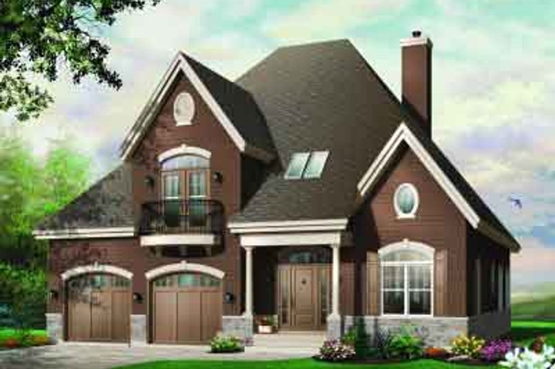House Plan Design - European Exterior - Front Elevation Plan #23-546