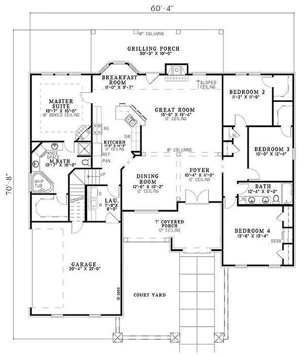 European Floor Plan - Main Floor Plan #17-2296