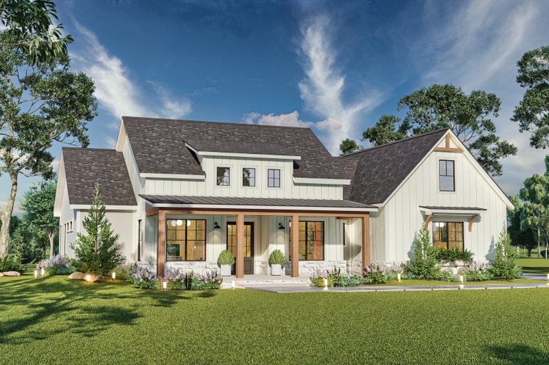 Architectural House Design - Exterior - Front Elevation 6 for Farmhouse House Plan #119-449 - 3 bed, 3 bath