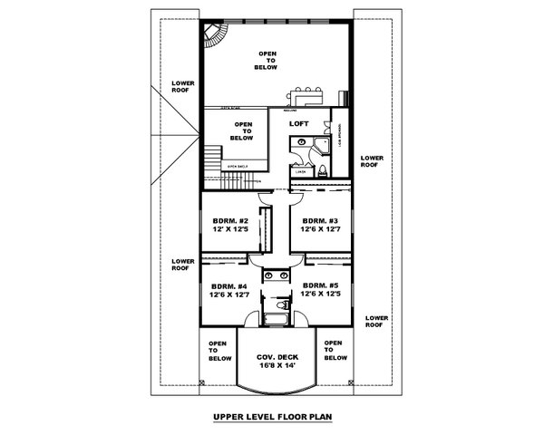 Farmhouse Floor Plan - Upper Floor Plan #117-1036