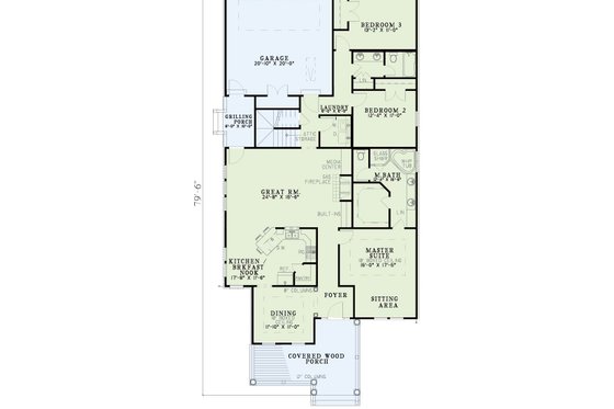 Exterior - Front Elevation 4 for Cottage House Plan #17-1029 - 3 bed, 2 bath