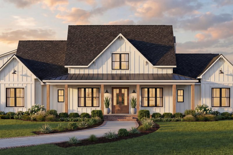 Dream House Plan - Exterior - Front Elevation for Farmhouse House Plan #1074-76 - 3 bed, 2.5 bath