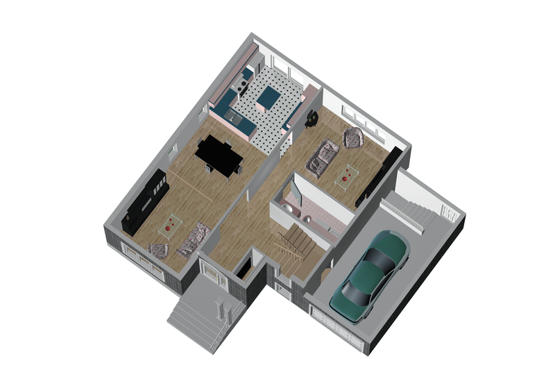 Home Plan - Floor Plan - Main Floor 1 for European House Plan #25-4846 - 3 bed, 1 bath