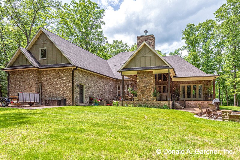 Home Plan - Exterior - Rear Elevation 2 for European House Plan #929-1056 - 4 bed, 3 bath