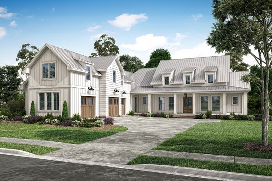 Exterior - Front Elevation 3 for Farmhouse House Plan #430-319 - 4 bed, 3.5 bath