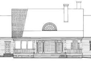 Exterior - Rear Elevation for Southern House Plan #137-236 - 4 bed, 3 bath