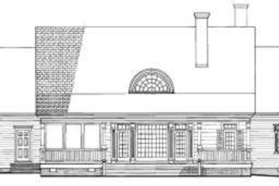 Exterior - Rear Elevation for Southern House Plan #137-236 - 4 bed, 3 bath