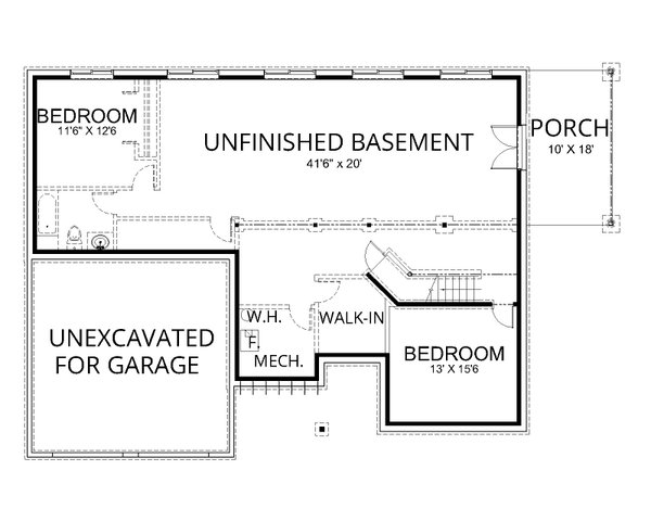 Contemporary Floor Plan - Lower Floor Plan #112-312