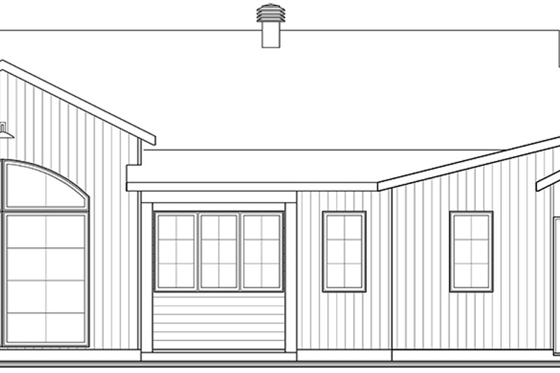 Architectural House Design - Exterior - Rear Elevation for European House Plan #23-2884 - 4 bed, 2 bath