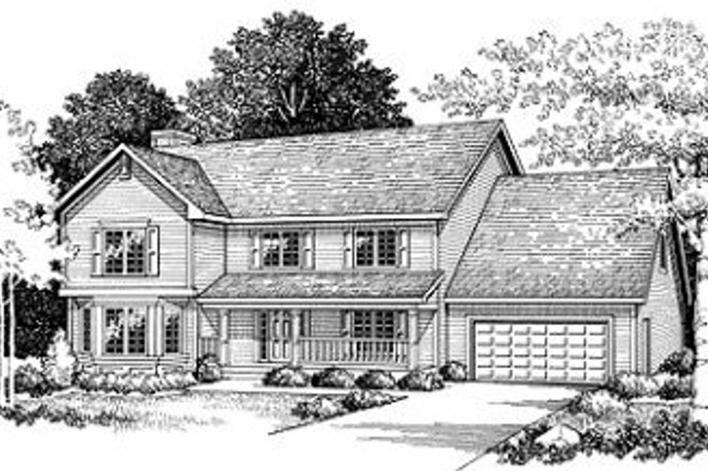 Traditional Style House Plan - 4 Beds 2.5 Baths 2370 Sq/Ft Plan #70-376