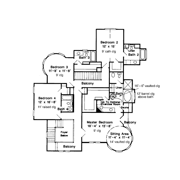 Victorian Floor Plan - Upper Floor Plan #410-117