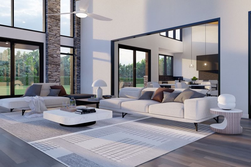 House Design - Interior - Family Room for Modern House Plan #923-413 - 3 bed, 3.5 bath