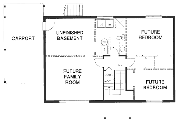Traditional Floor Plan - Lower Floor Plan #18-9065