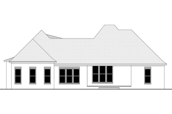 Exterior - Rear Elevation for European House Plan #430-133 - 3 bed, 2.5 bath