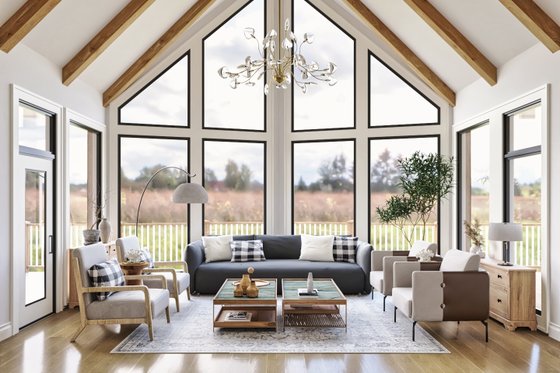 Interior - Family Room 2 for Traditional House Plan #54-710 - 4 bed, 4 bath