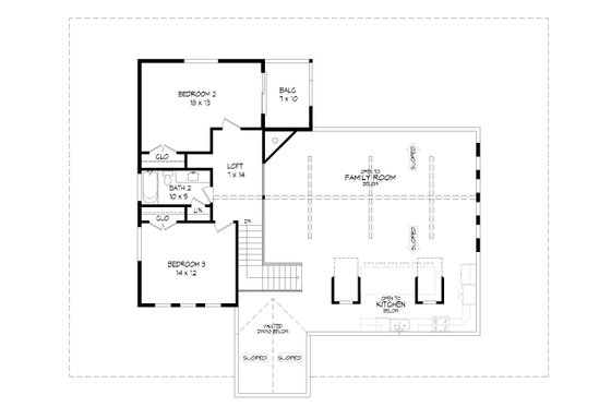 Floor Plan - Upper Floor for Traditional House Plan #932-528 - 3 bed, 2.5 bath