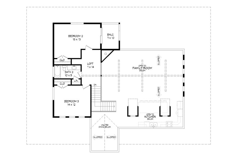 House Design - Floor Plan - Upper Floor for Traditional House Plan #932-528 - 3 bed, 2.5 bath