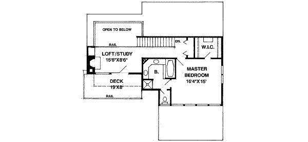 Contemporary Floor Plan - Upper Floor Plan #116-107