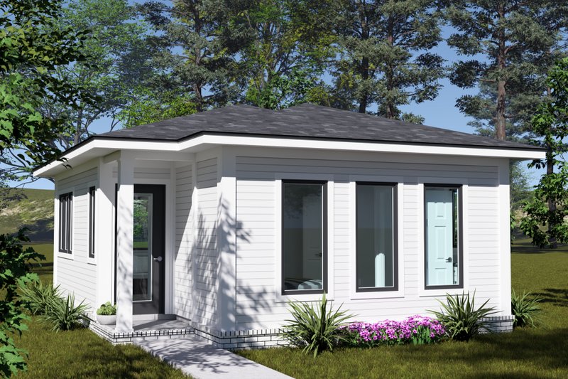 House Blueprint - Contemporary Exterior - Front Elevation Plan #513-2416