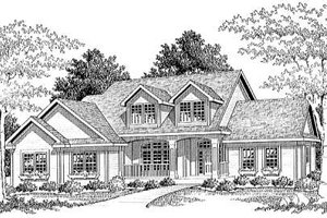 Traditional Exterior - Front Elevation Plan #70-297