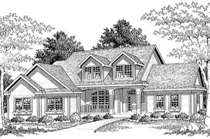 Traditional Style House Plan - 3 Beds 2.5 Baths 2081 Sq/Ft Plan #70-297