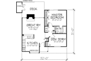 Ranch Style House Plan - 1 Beds 1 Baths 784 Sq/Ft Plan #320-324 
