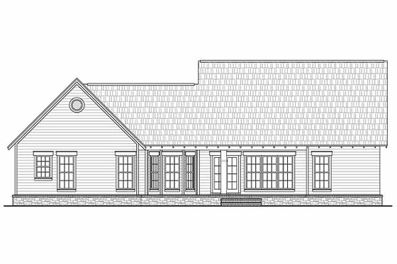 Exterior - Rear Elevation for Craftsman House Plan #21-247 - 3 bed, 2 bath