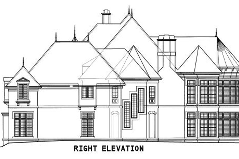 House Blueprint - Exterior - Other Elevation 1 for European House Plan #119-172 - 6 bed, 8.5 bath