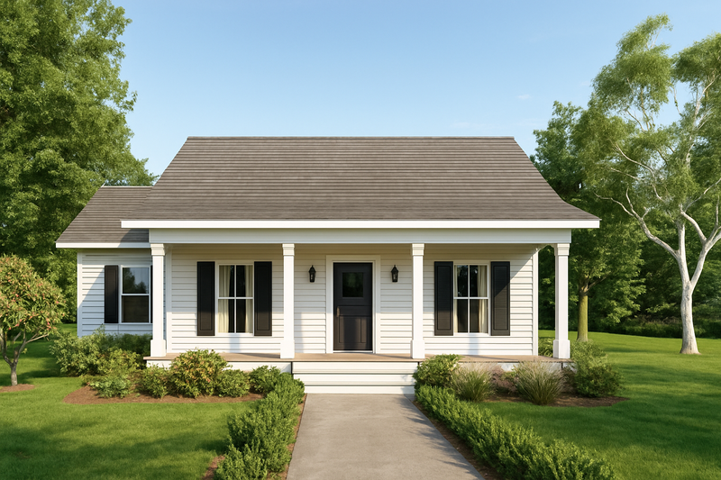 Dream House Plan - Cottage Exterior - Front Elevation Plan #44-175