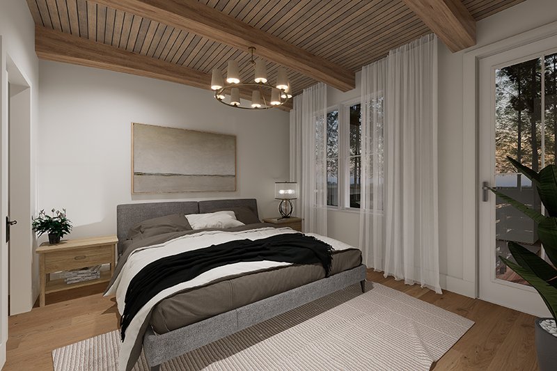 House Design - Interior - Master Bedroom for Bungalow House Plan #23-2828 - 2 bed, 1.5 bath