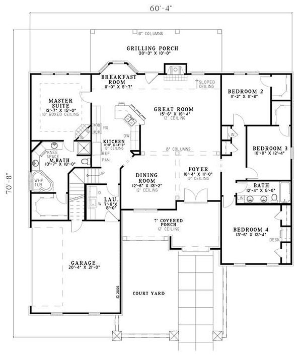 European Floor Plan - Main Floor Plan #17-156