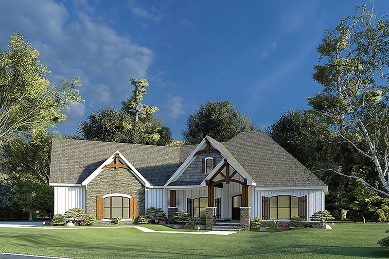 House Blueprint - Craftsman Exterior - Front Elevation Plan #923-192