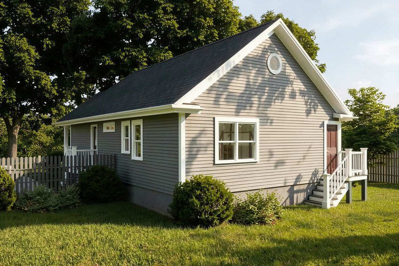 Dream House Plan - Exterior - Rear Elevation for Bungalow House Plan #79-116 - 3 bed, 2 bath
