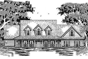 Country Exterior - Front Elevation Plan #42-267
