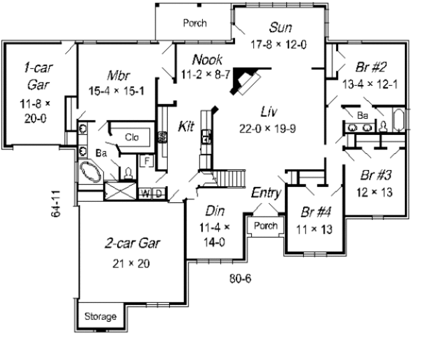 European Floor Plan - Main Floor Plan #329-279