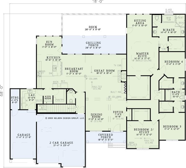 Home Plan - Country Floor Plan - Main Floor Plan #17-3136