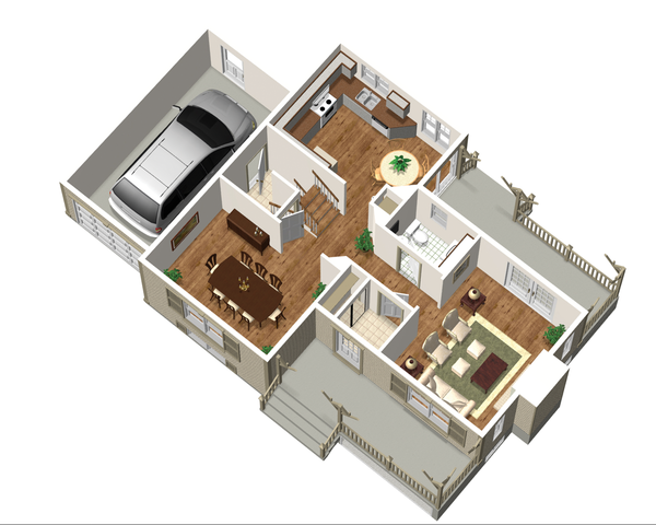 Country Floor Plan - Main Floor Plan #25-4682