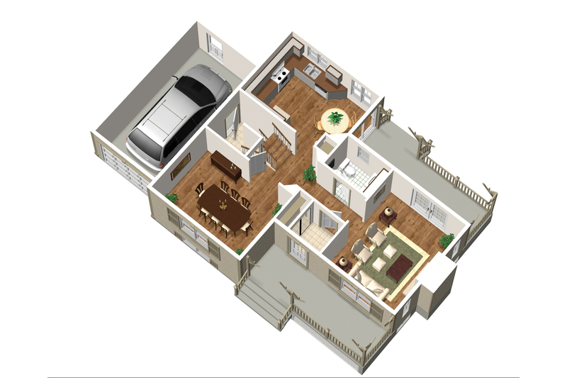 Dream House Plan - Floor Plan - Main Floor 1 for Country House Plan #25-4682 - 3 bed, 1 bath