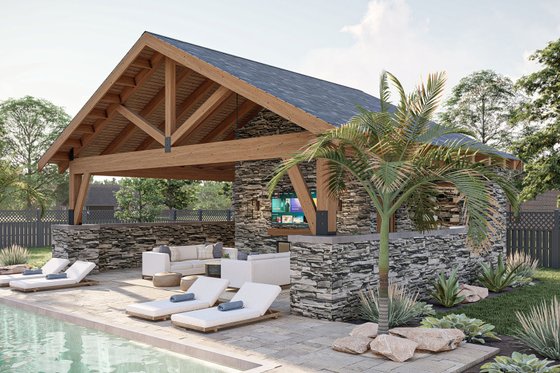 Exterior - Other Elevation for Craftsman House Plan #455-655, 1 bath