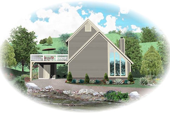 Exterior - Front Elevation for Contemporary House Plan #81-13767 - 3 bed, 2 bath